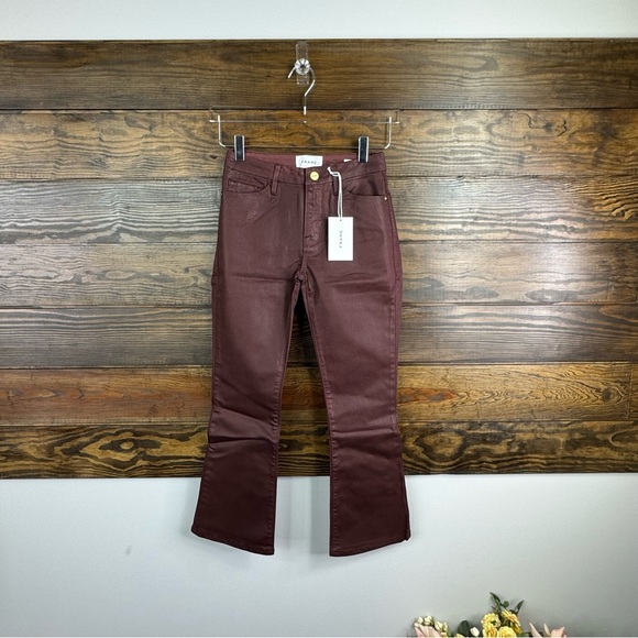 Frame le crop mini boot cut bordaux coated - Picture 2 of 8
